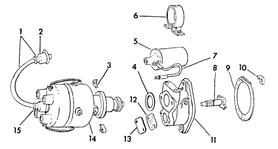 Battery Ignition Unit Diagram and Parts List for CUB185  Cub Cadet Lawn Tractor